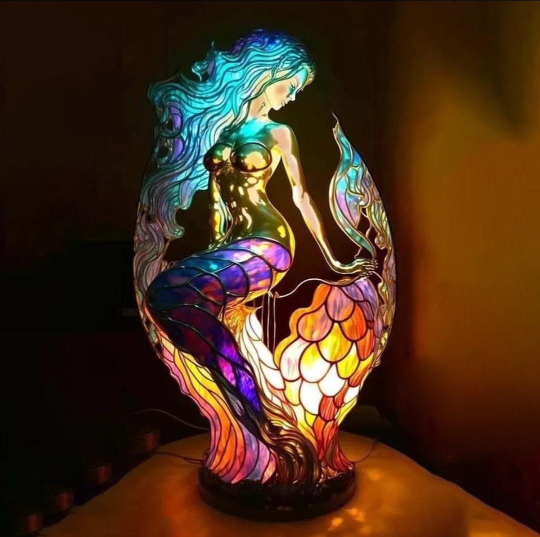 Raamornament van Gekleurd Glas met Natuurlijke Dierenmotieven – Decoratief Lichtspel voor Huis en Serre