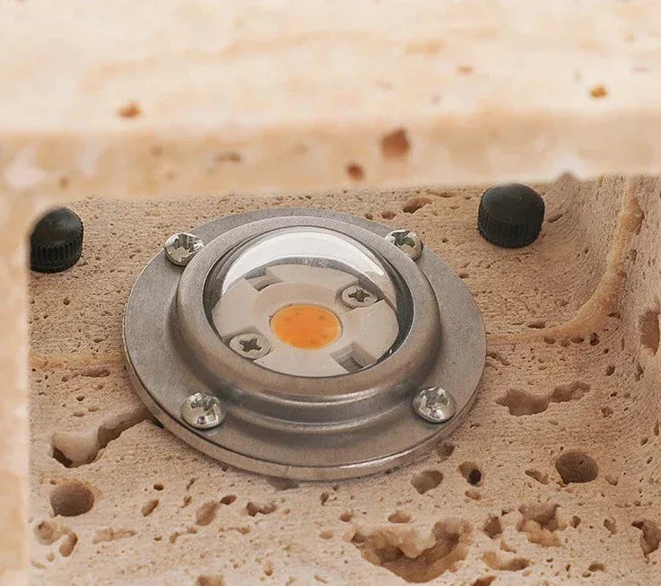 LED Wandlamp van Steen in Geel met Verschillende Lichtkleuren