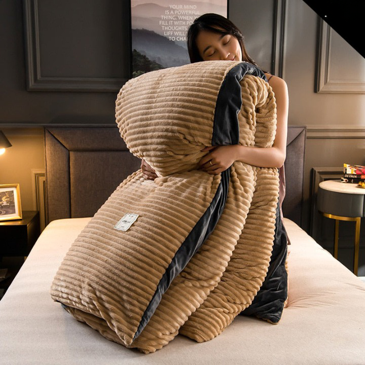Geribde Microvezel Deken 150x200 cm voor Bank en Bed
