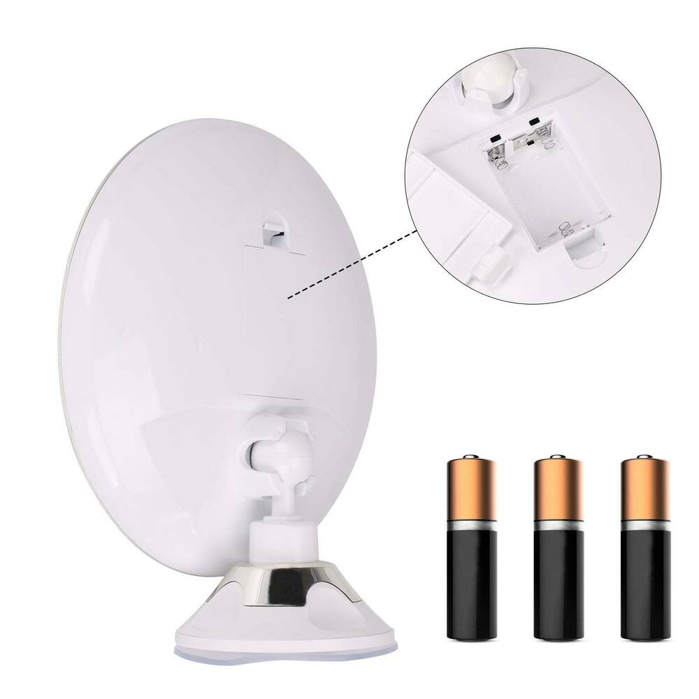 Make-up Spiegel met 10x Vergroting en LED Verlichting – Draaibaar met Zuignap