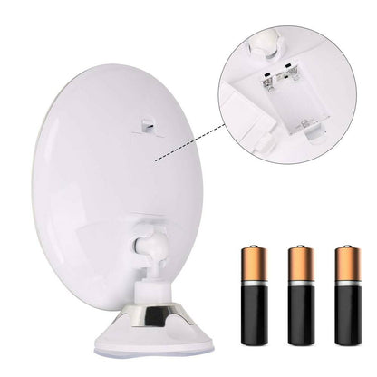 Make-up Spiegel met 10x Vergroting en LED Verlichting – Draaibaar met Zuignap