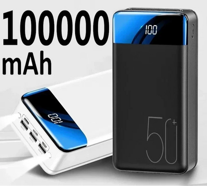 Powerbank 100.000mAh met meerdere USB-poorten en draagbaar ontwerp