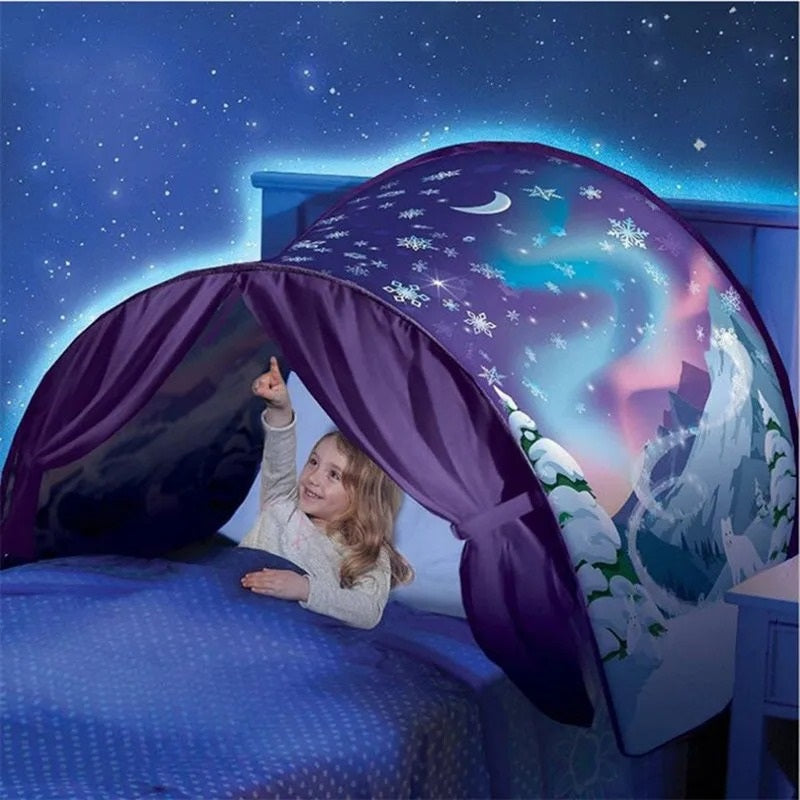 Kinderbedtent met Fantasie Ontwerpen – Creëert een Gezellige en Afgeschermde Slaapplek