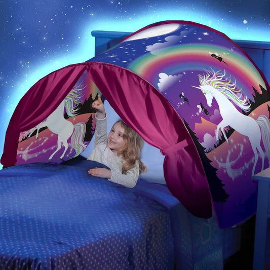 Kinderbedtent met Fantasie Ontwerpen – Creëert een Gezellige en Afgeschermde Slaapplek