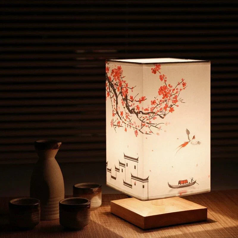 Tafellamp met Japandi Design en Warm Licht voor Woon- en Werkruimte
