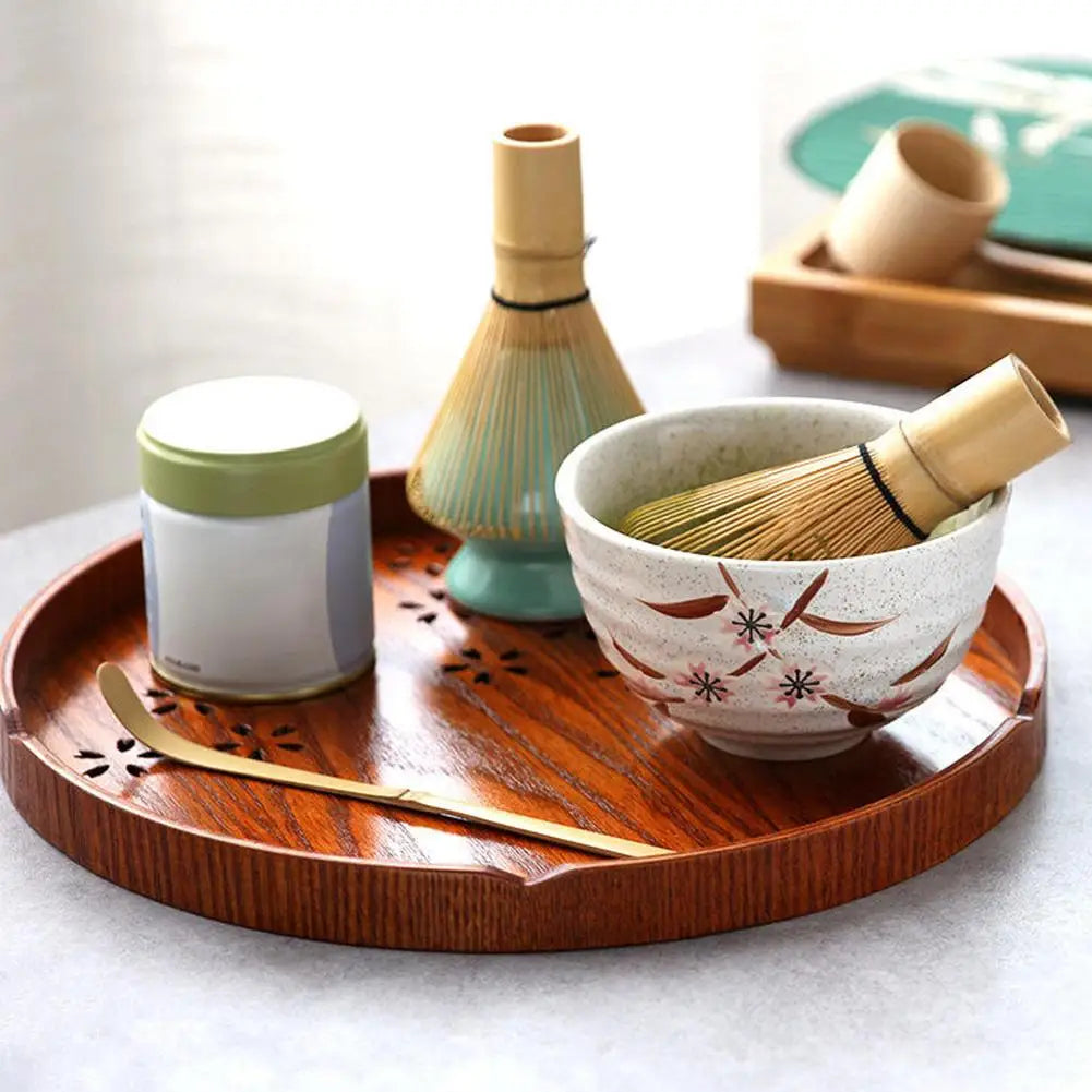 Japanse Matcha Thee Set van Bamboe met Klopper, Schep en Kom voor Traditionele Theebereiding