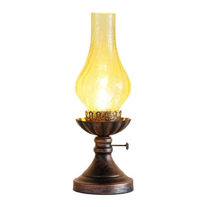 Glass Tafellamp met Craquele Lampenkap en E27 Fitting voor Slaapkamer