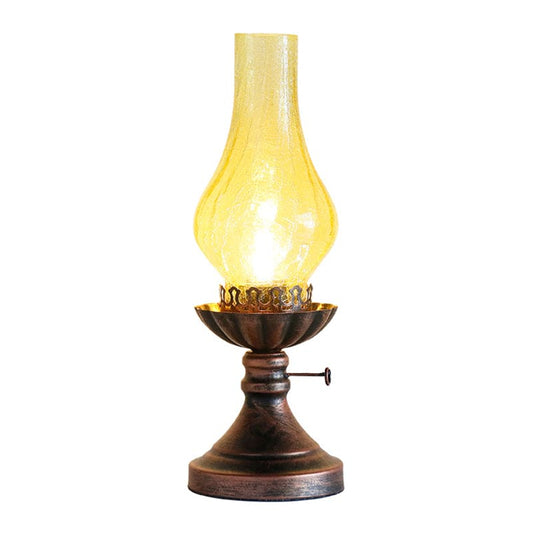 Glass Tafellamp met Craquele Lampenkap en E27 Fitting voor Slaapkamer