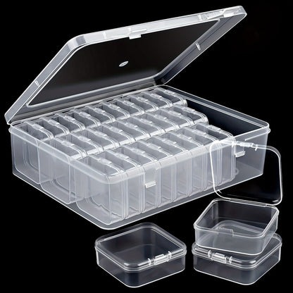 30-delige Mini Kralen Organizer Set met Transparante Opbergdoosjes voor Sieraden en Hobbybenodigdheden