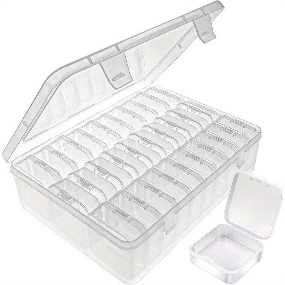 30-delige Mini Kralen Organizer Set met Transparante Opbergdoosjes voor Sieraden en Hobbybenodigdheden