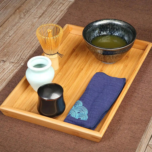 Japanse Matcha Thee Set van Bamboe met Klopper, Schep en Kom voor Traditionele Theebereiding