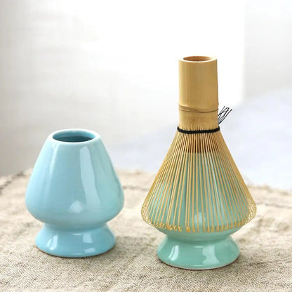 Japanse Matcha Thee Set van Bamboe met Klopper, Schep en Kom voor Traditionele Theebereiding