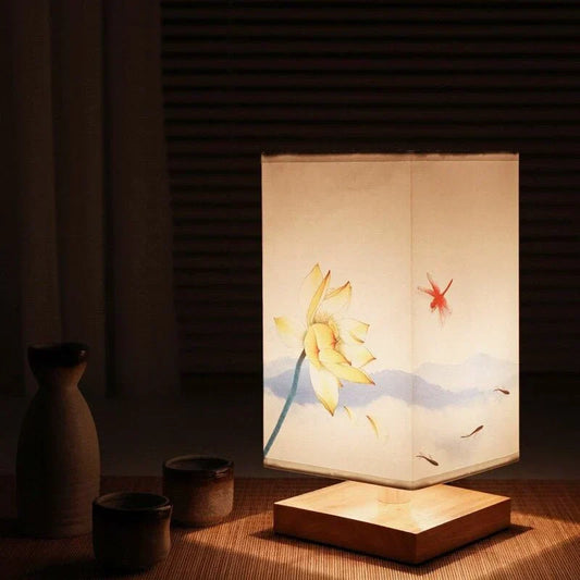 Tafellamp met Japandi Design en Warm Licht voor Woon- en Werkruimte
