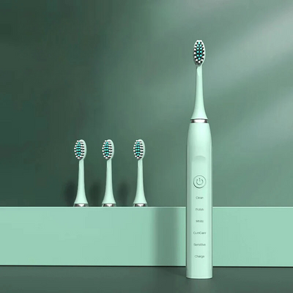 Sonic Tandenborstel met Ultrasone Technologie en 4 Opzetborstels
