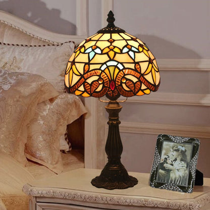 Tiffany Stijl Tafellamp van Gekleurd Glas met E27 Fitting