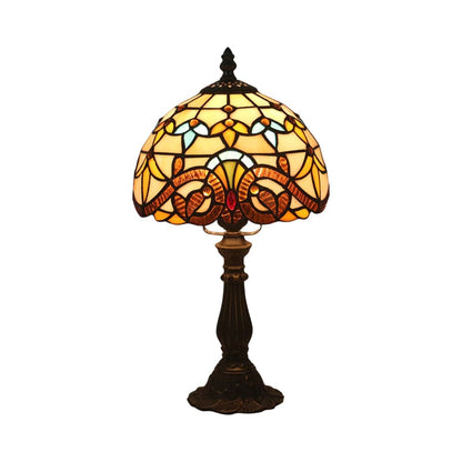 Tiffany Stijl Tafellamp van Gekleurd Glas met E27 Fitting