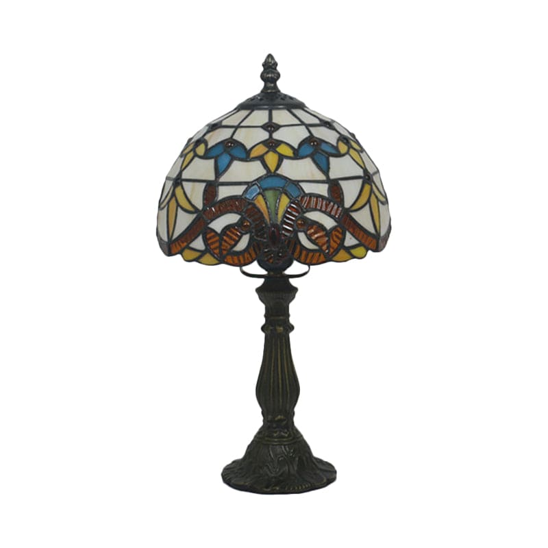 Tiffany Stijl Tafellamp van Gekleurd Glas met E27 Fitting