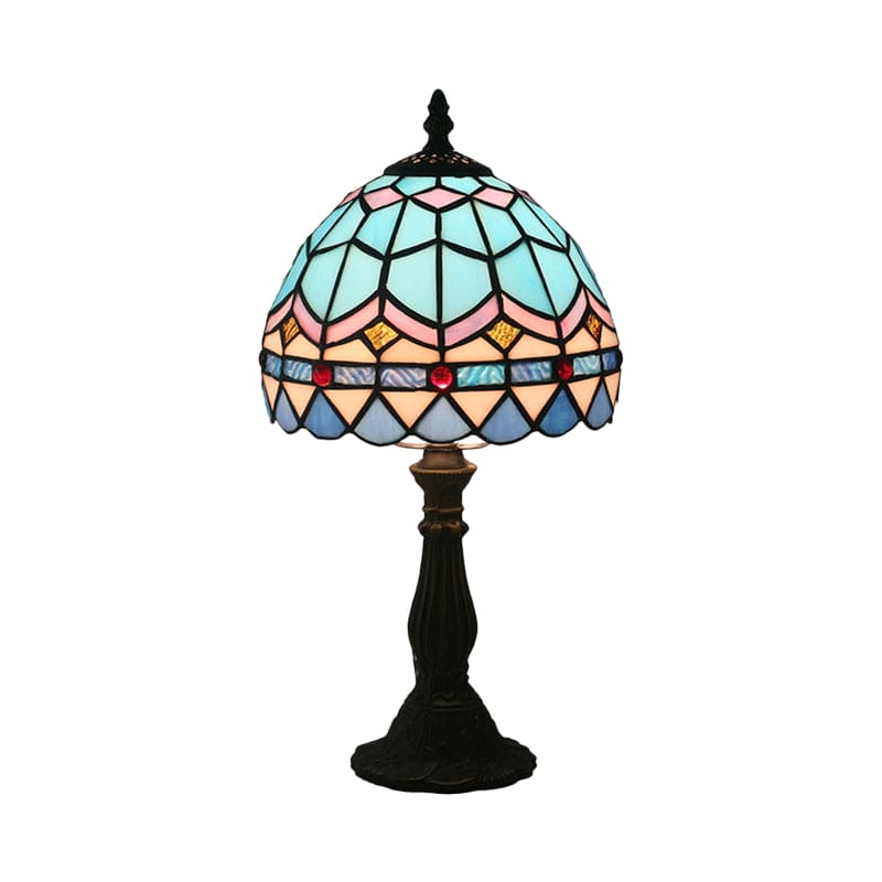 Tiffany Stijl Tafellamp van Gekleurd Glas met E27 Fitting