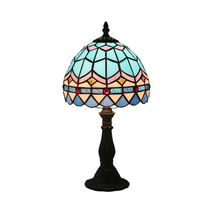 Tiffany Stijl Tafellamp van Gekleurd Glas met E27 Fitting