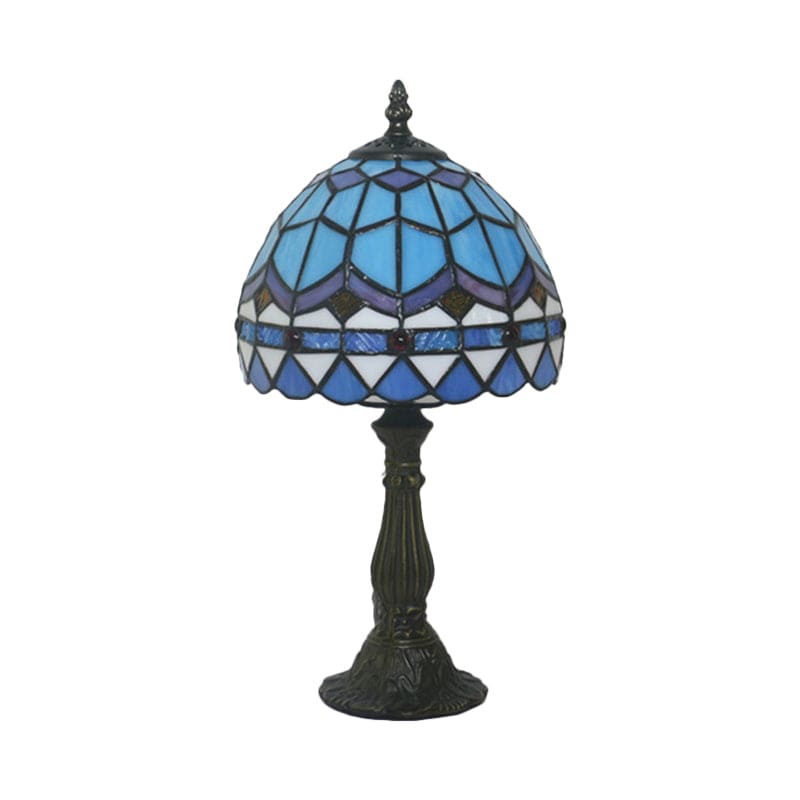 Tiffany Stijl Tafellamp van Gekleurd Glas met E27 Fitting