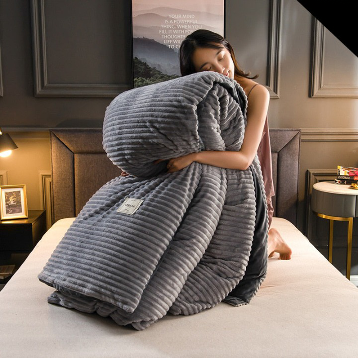 Geribde Microvezel Deken 150x200 cm voor Bank en Bed