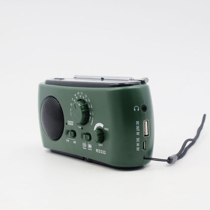 Draagbare Noodradio met Handmatige Tuning, Zonne- en Dynamo-Oplading