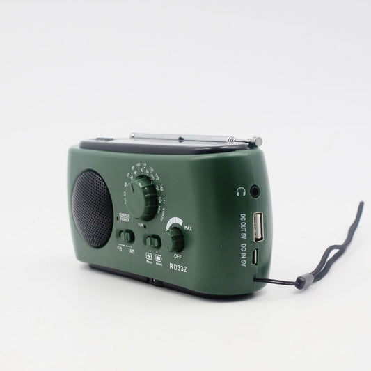 Draagbare Noodradio met Handmatige Tuning, Zonne- en Dynamo-Oplading