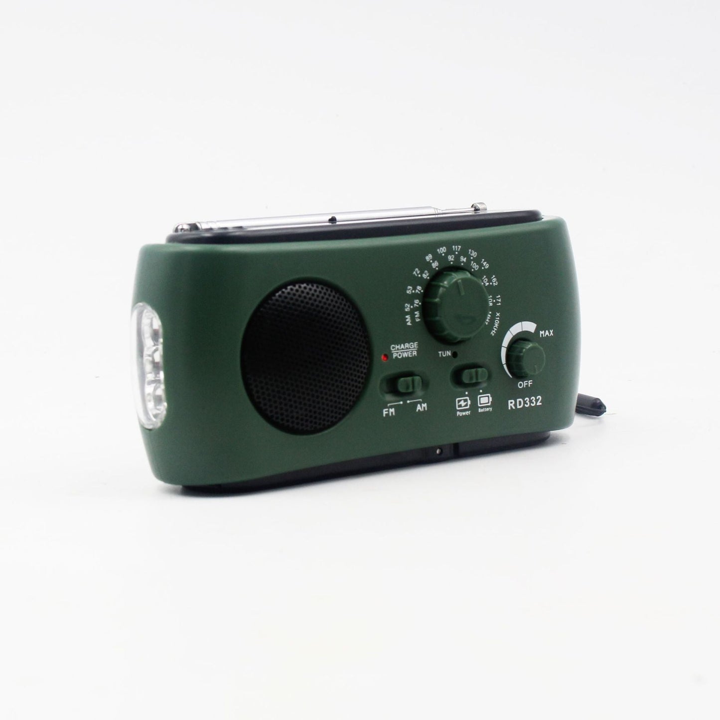 Draagbare Noodradio met Handmatige Tuning, Zonne- en Dynamo-Oplading
