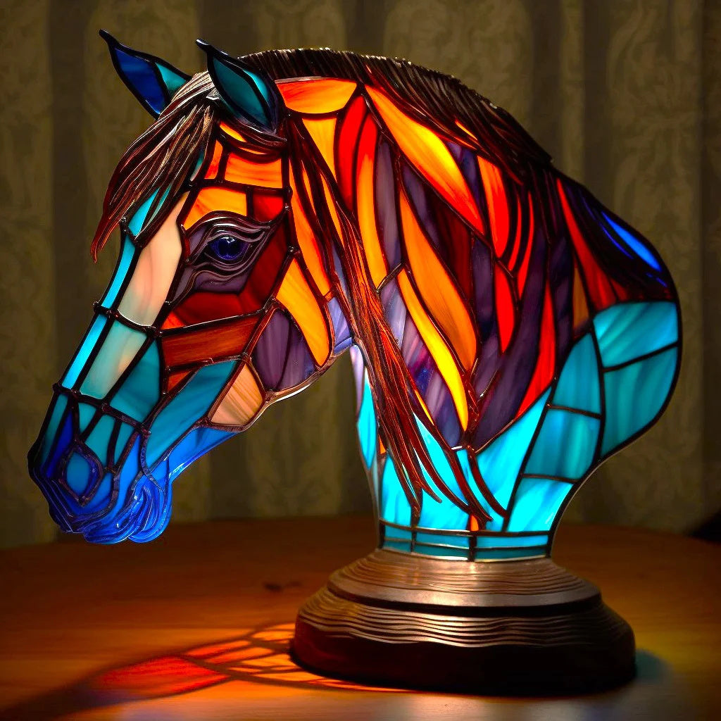 Raamornament van Gekleurd Glas met Natuurlijke Dierenmotieven – Decoratief Lichtspel voor Huis en Serre
