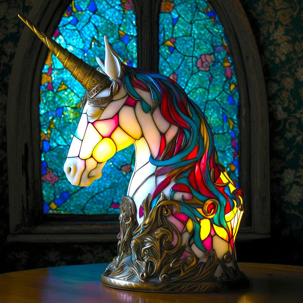 Raamornament van Gekleurd Glas met Natuurlijke Dierenmotieven – Decoratief Lichtspel voor Huis en Serre