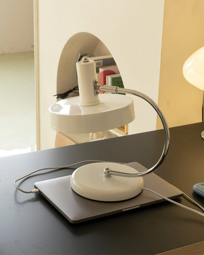 Tafellamp met Metaal en Aluminium Behuizing en LED Compatibiliteit voor Binnengebruik