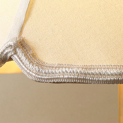 Keramische Tafellamp met Messing Details en Stoffen Kap voor Woonkamer en Slaapkamer