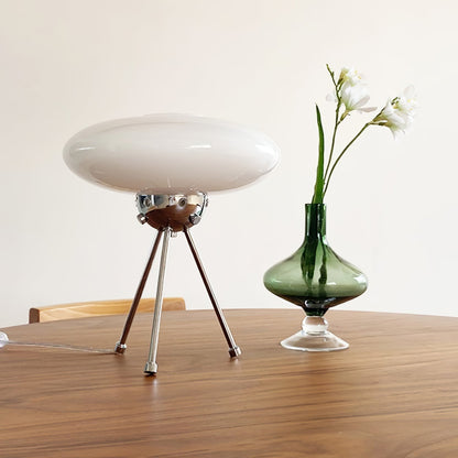 Bureaulamp met Glazen Koepel – UFO Ontwerp, LED Geschikt
