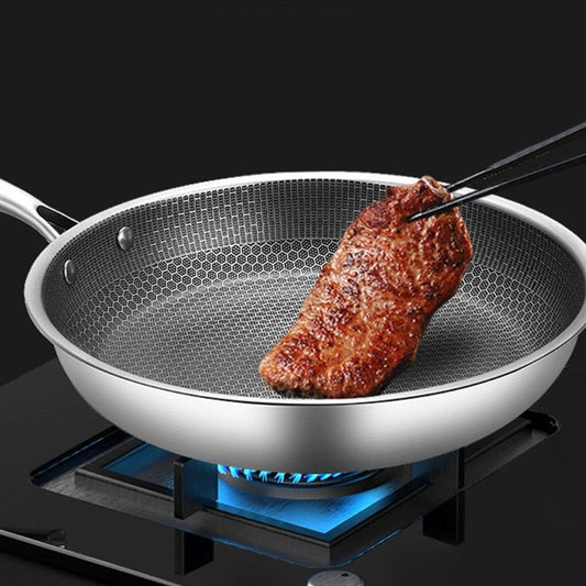 Roestvrijstalen Braadpan met Anti-aanbaklaag voor Alle Warmtebronnen en Ovengebruik