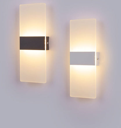LED Wandlamp met Strak Design en Instelbare Lichtkleuren voor Slaapkamer en Woonruimte