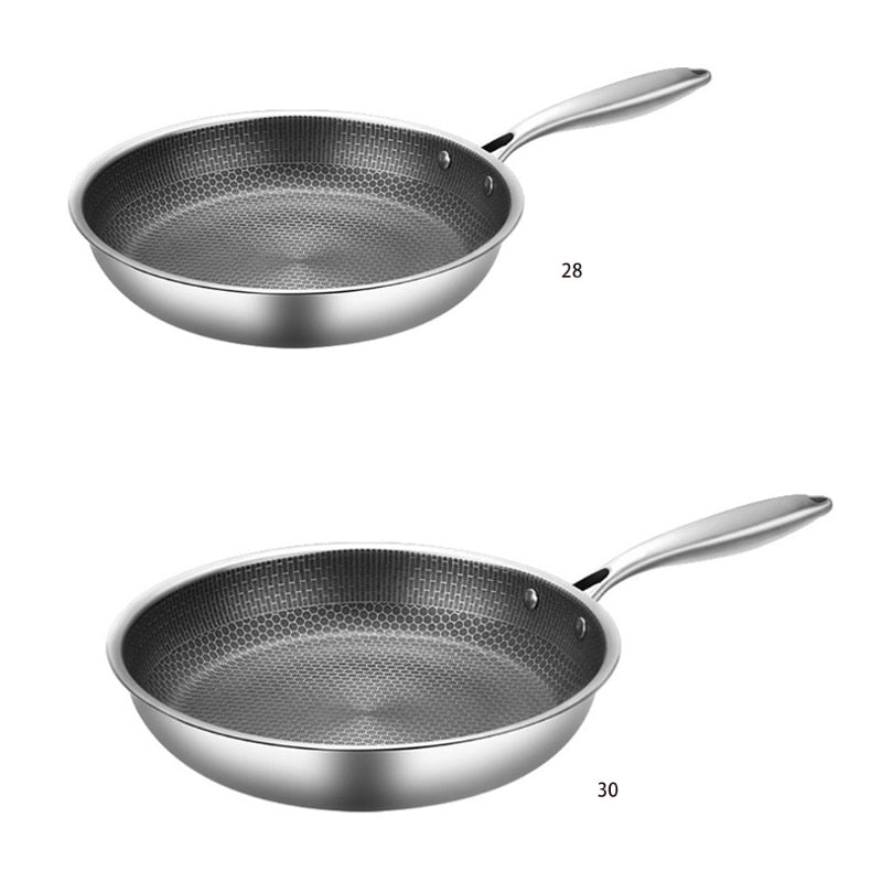 Roestvrijstalen Braadpan met Anti-aanbaklaag voor Alle Warmtebronnen en Ovengebruik