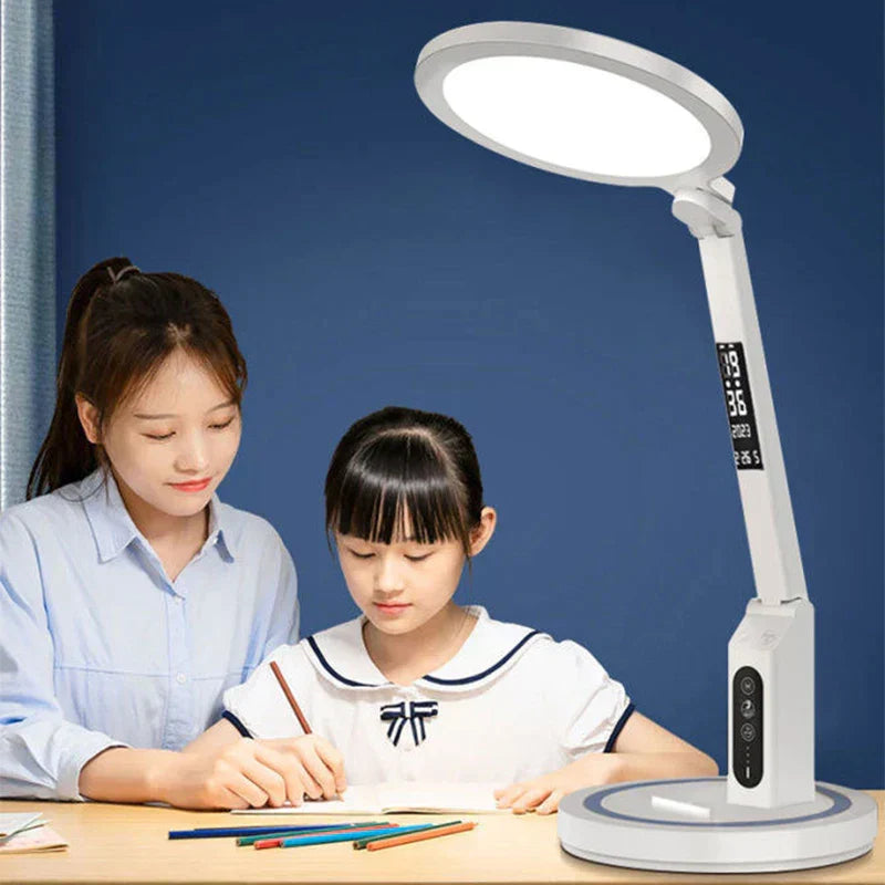 Bureaulamp met Geïntegreerde Klok en Dimbare LED Verlichting