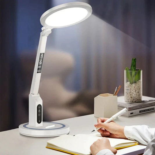 Bureaulamp met Geïntegreerde Klok en Dimbare LED Verlichting