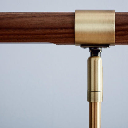 Bureaulamp met verstelbare hoek en goud-hout afwerking