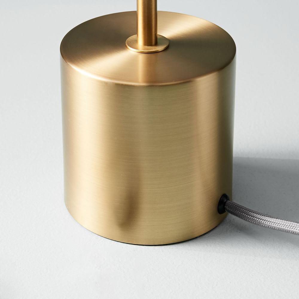 Bureaulamp met verstelbare hoek en goud-hout afwerking