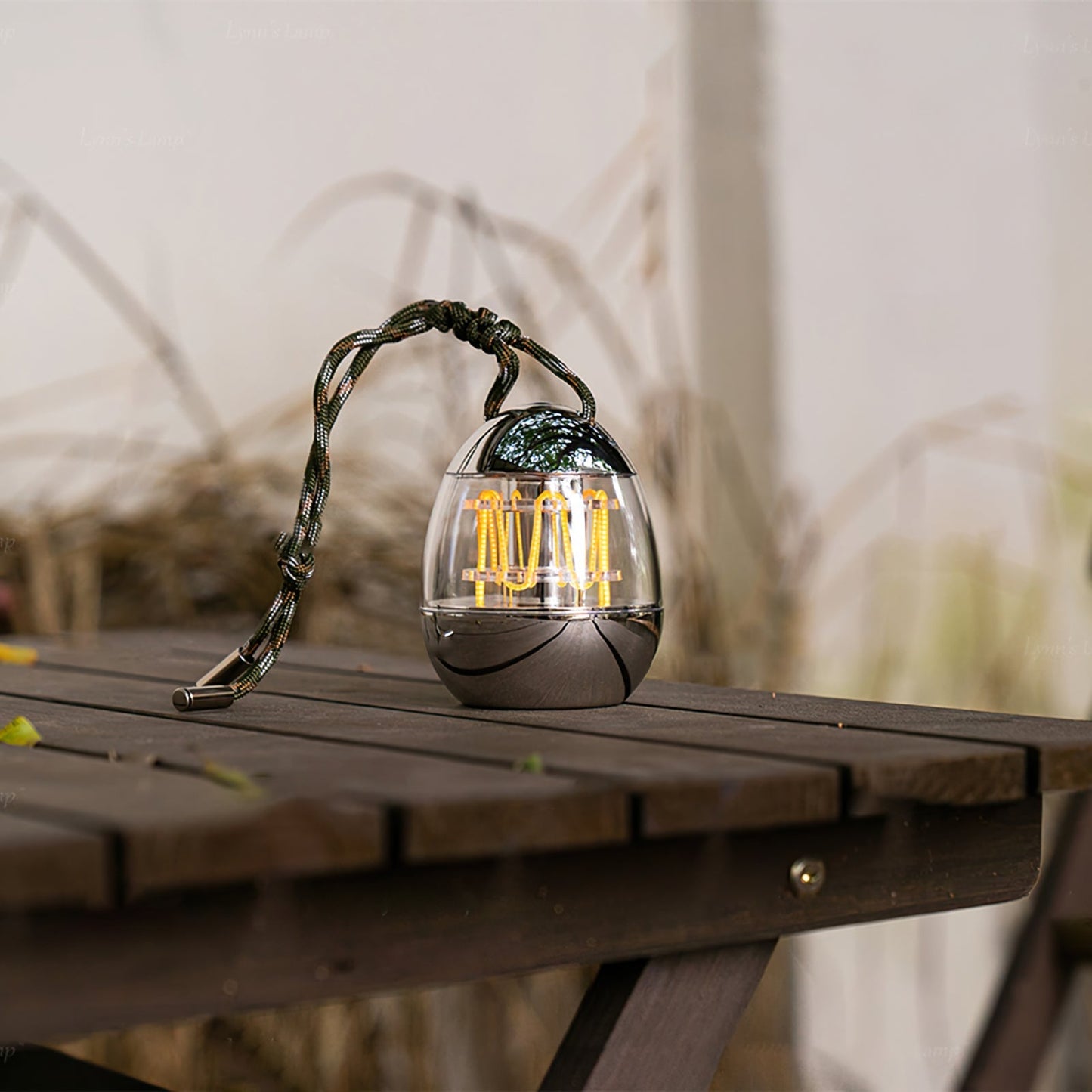 Draagbare Tafellamp met Eivormig Ontwerp en Oplaadbare LED