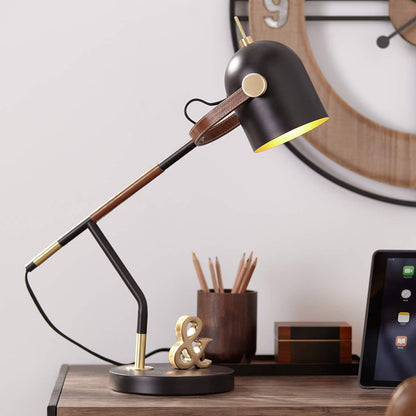 Bureau lamp met verstelbare focus en minimalistisch design voor werkruimtes