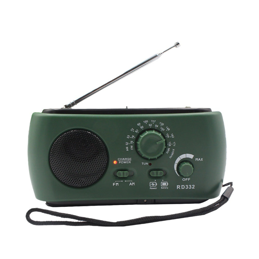 Draagbare Noodradio met Handmatige Tuning, Zonne- en Dynamo-Oplading