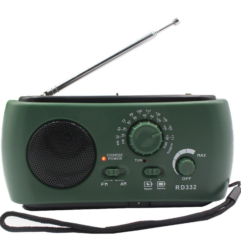Draagbare Noodradio met Handmatige Tuning, Zonne- en Dynamo-Oplading