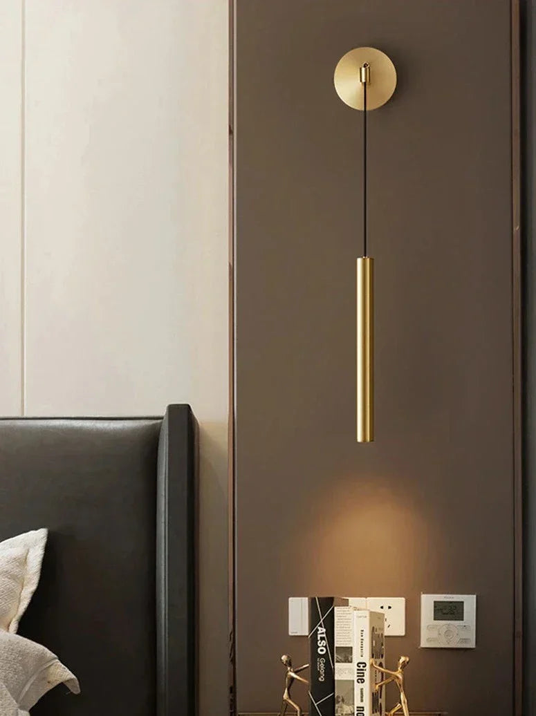 Verstelbare LED Wandlamp met Koperen Behuizing voor Slaapkamer en Woonkamer