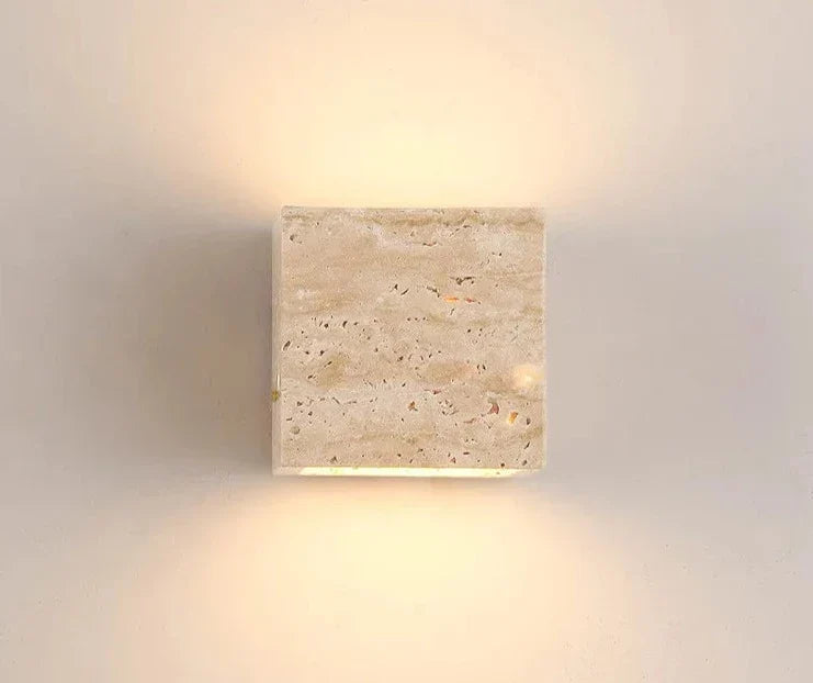 LED Wandlamp van Steen in Geel met Verschillende Lichtkleuren