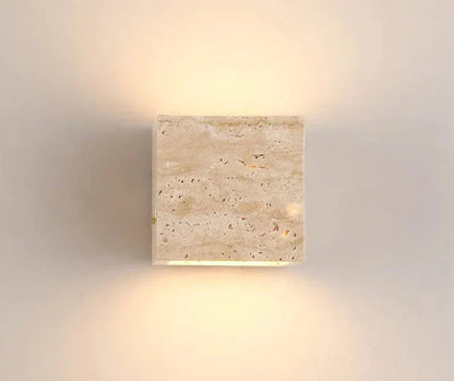 LED Wandlamp van Steen in Geel met Verschillende Lichtkleuren