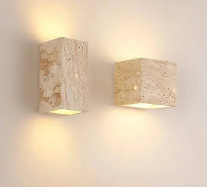 LED Wandlamp van Steen in Geel met Verschillende Lichtkleuren