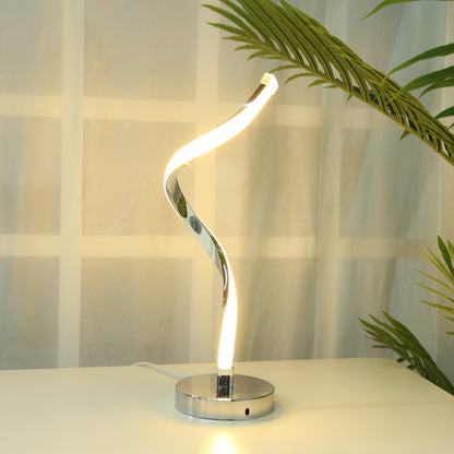 LED Bureaulamp met Spiraalvormig Design en Instelbare Lichtkleuren voor Slaapkamer en Werkruimte