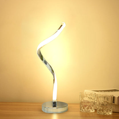 LED Bureaulamp met Spiraalvormig Design en Instelbare Lichtkleuren voor Slaapkamer en Werkruimte